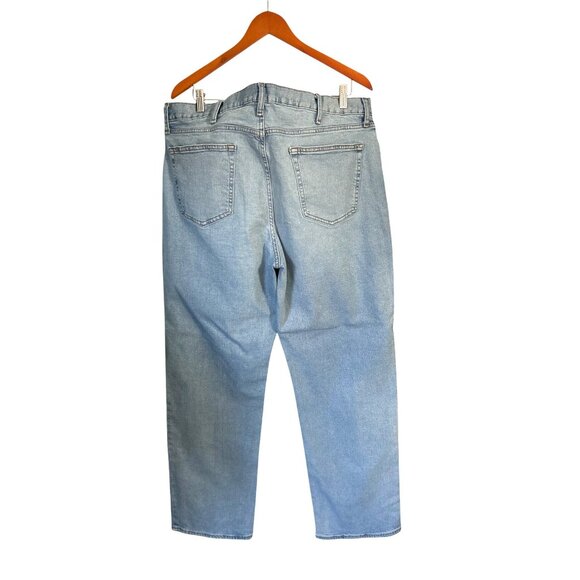 Old Navy Loose Fit Blue Jeans Relaxed Straight Leg Denim Pants 40x32 - Picture 2 of 6